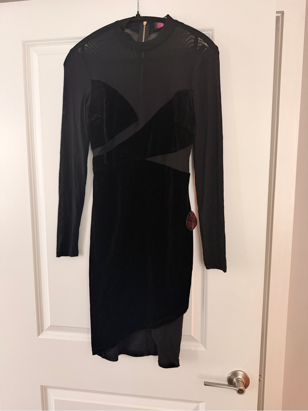 Black sheer cocktail dress